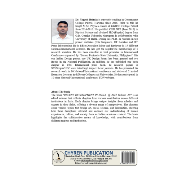 RECENT DEVELOPMENT IN INDIA @ 2024 VOLUME -III - Image 3