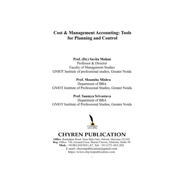 Cost & Management Accounting: Tools  for Planning and Control - Image 3