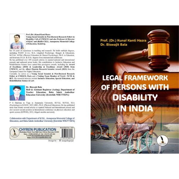 LEGAL FRAME WORK OF PERSONS WITH DISABILITY IN INDIA